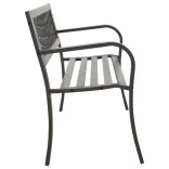 szürke kerti acélpad 125 cm