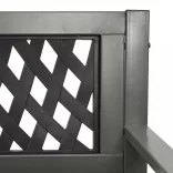 szürke kerti acélpad 125 cm