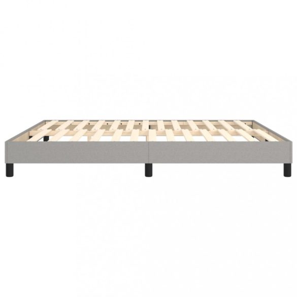 világosszürke szövet rugós ágykeret 160 x 200 cm