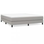 világosszürke szövet rugós ágykeret 180 x 200 cm