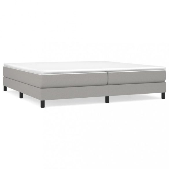 világosszürke szövet rugós ágykeret 200 x 200 cm