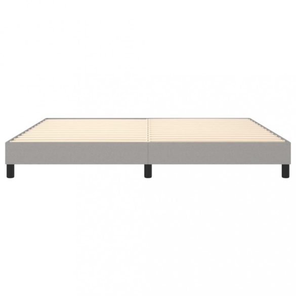 világosszürke szövet rugós ágykeret 200 x 200 cm