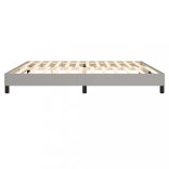 világosszürke szövet rugós ágykeret 200 x 200 cm