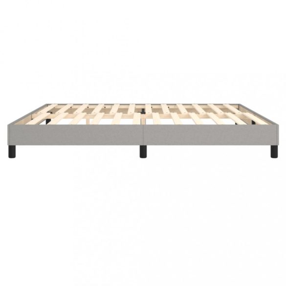 világosszürke szövet rugós ágykeret 200 x 200 cm