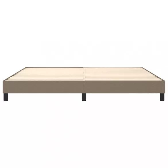 tópszínű szövet rugós ágykeret 200 x 200 cm