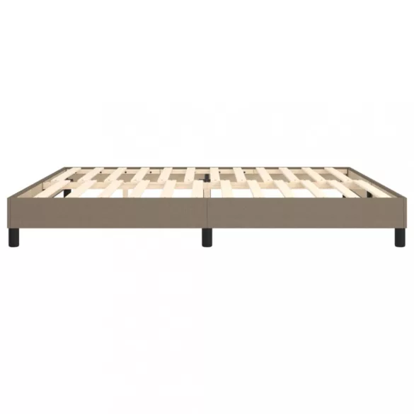 tópszínű szövet rugós ágykeret 200 x 200 cm