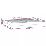 tópszínű szövet rugós ágykeret 200 x 200 cm