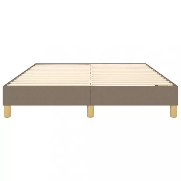 tópszínű szövet rugós ágykeret 140 x 190 cm