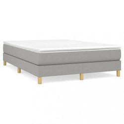 világosszürke szövet rugós ágykeret 140x200 cm