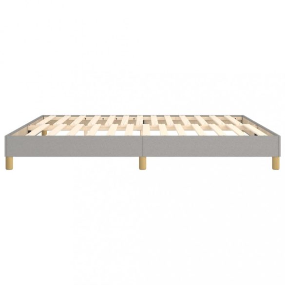 világosszürke szövet rugós ágykeret 160 x 200 cm