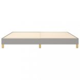 világosszürke szövet rugós ágykeret 200 x 200 cm