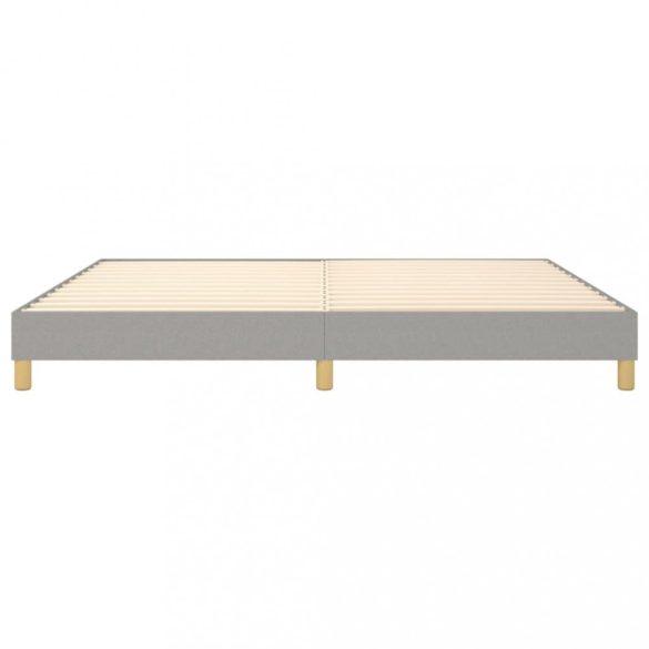 világosszürke szövet rugós ágykeret 200 x 200 cm