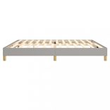 világosszürke szövet rugós ágykeret 200 x 200 cm