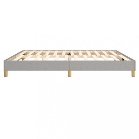 világosszürke szövet rugós ágykeret 200 x 200 cm