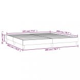 világosszürke szövet rugós ágykeret 200 x 200 cm