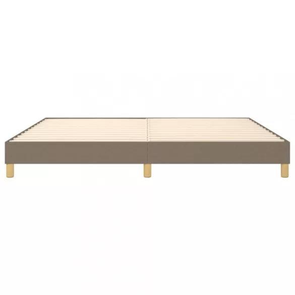 tópszínű szövet rugós ágykeret 200 x 200 cm