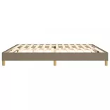 tópszínű szövet rugós ágykeret 200 x 200 cm