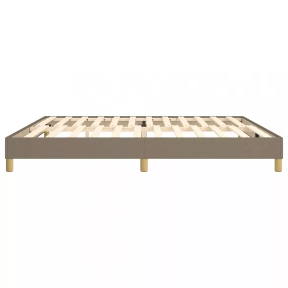 tópszínű szövet rugós ágykeret 200 x 200 cm