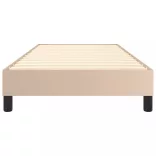 cappuccino színű műbőr rugós ágykeret 80 x 200 cm