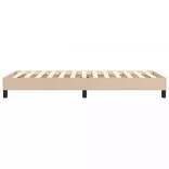 cappuccino színű műbőr rugós ágykeret 80 x 200 cm