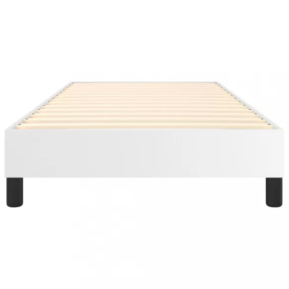 fehér műbőr rugós ágykeret 90x190 cm