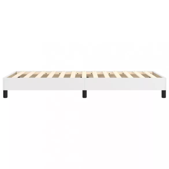 fehér műbőr rugós ágykeret 90x190 cm