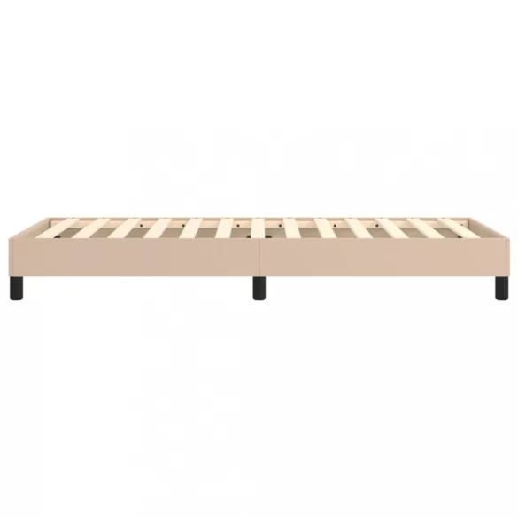 cappuccino színű műbőr rugós ágykeret 90 x 200 cm