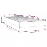 cappuccino színű műbőr rugós ágykeret 100x200 cm