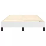 fehér műbőr rugós ágykeret 120x200 cm