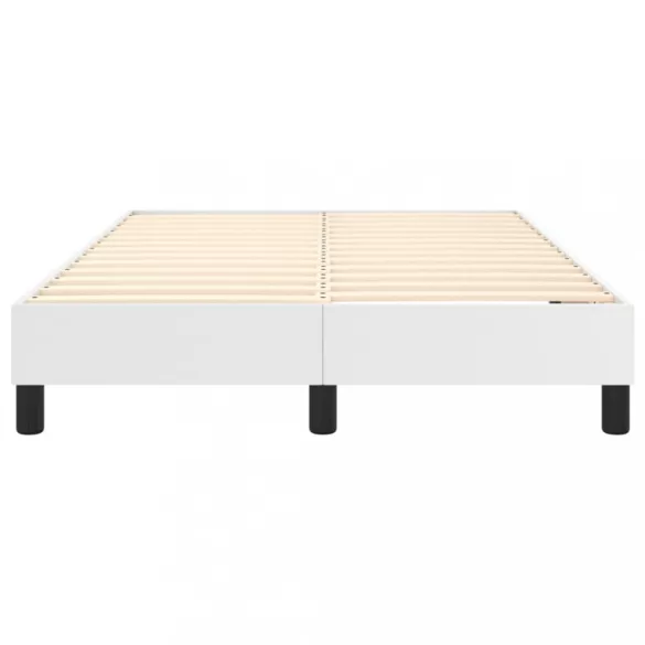 fehér műbőr rugós ágykeret 120x200 cm
