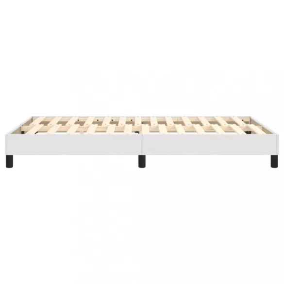 fehér műbőr rugós ágykeret 120x200 cm