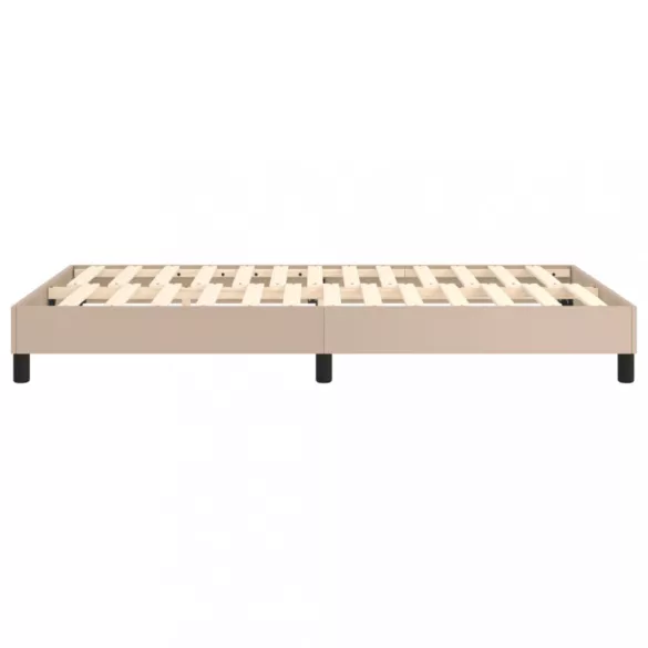 cappuccino színű műbőr rugós ágykeret 120 x 200 cm