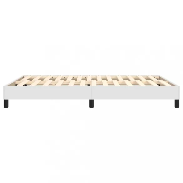 fehér műbőr rugós ágykeret 140x190 cm