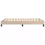 cappuccino színű műbőr rugós ágykeret 140 x 190 cm