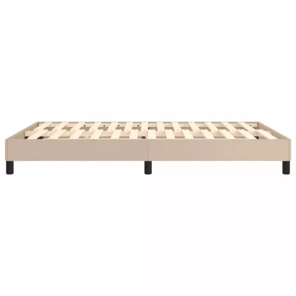 cappuccino színű műbőr rugós ágykeret 140 x 190 cm