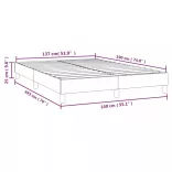 cappuccino színű műbőr rugós ágykeret 140 x 190 cm