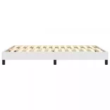 fehér műbőr rugós ágykeret 140x200 cm