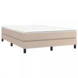 cappuccino színű műbőr rugós ágykeret 140 x 200 cm