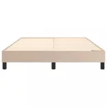 cappuccino színű műbőr rugós ágykeret 140 x 200 cm