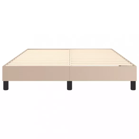 cappuccino színű műbőr rugós ágykeret 140 x 200 cm