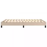 cappuccino színű műbőr rugós ágykeret 140 x 200 cm