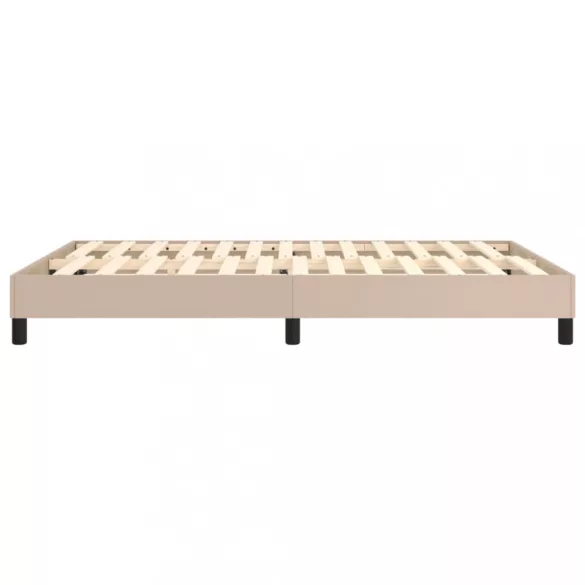cappuccino színű műbőr rugós ágykeret 140 x 200 cm