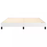 fehér műbőr rugós ágykeret 160x200 cm