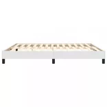 fehér műbőr rugós ágykeret 160x200 cm