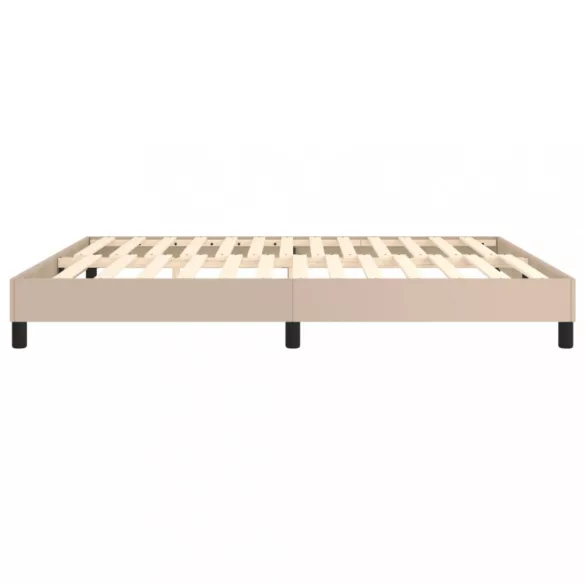 cappuccino színű műbőr rugós ágykeret 160x200 cm