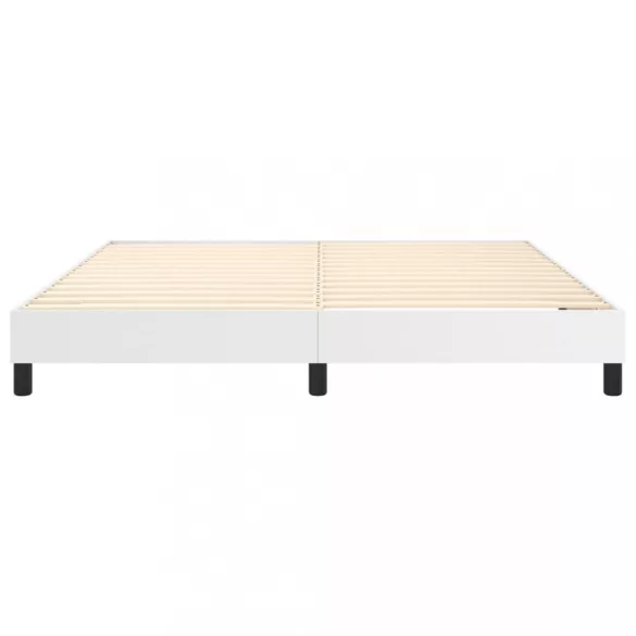 fehér műbőr rugós ágykeret 180x200 cm