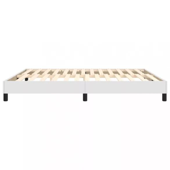 fehér műbőr rugós ágykeret 180x200 cm