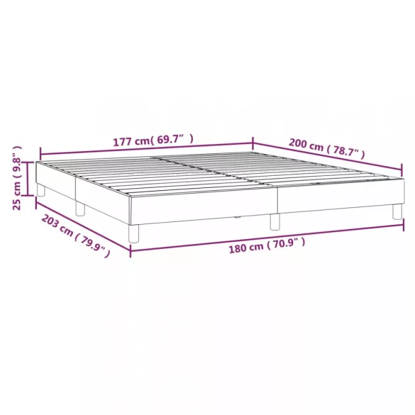 fehér műbőr rugós ágykeret 180x200 cm