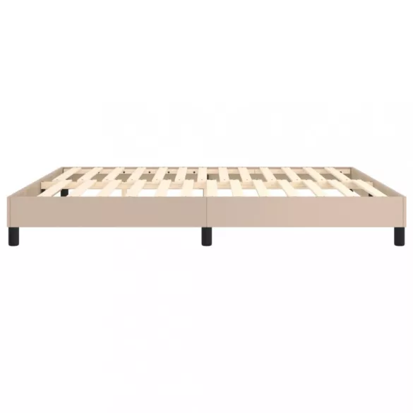 cappuccino színű műbőr rugós ágykeret 180x200 cm