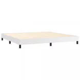 fehér műbőr rugós ágykeret 200x200 cm